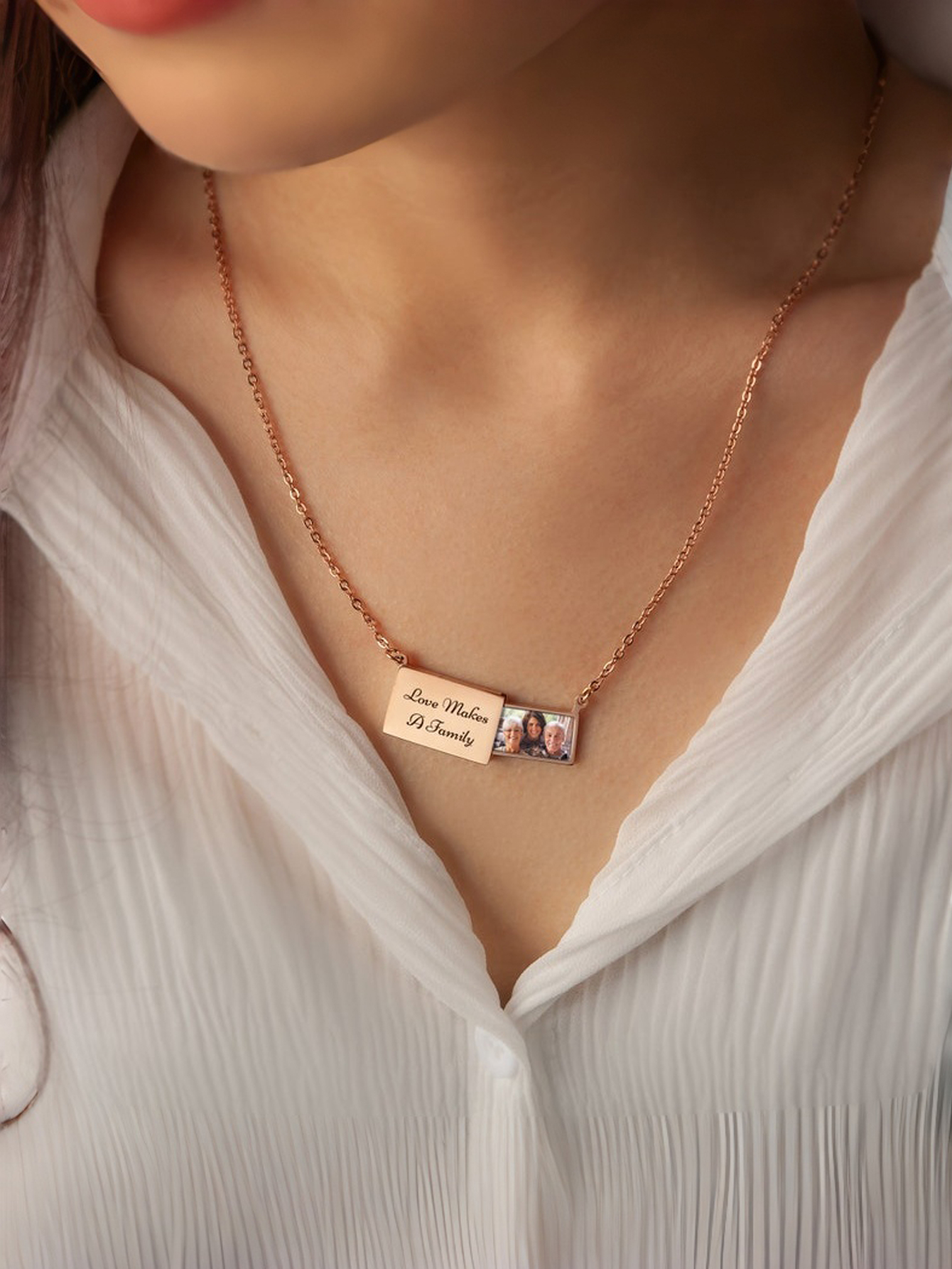 Custom Hidden Drawer Photo Necklace